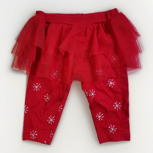 Carter's Red & White Baby Girls Christmas Holiday Snowman Snowflake Tutu Set NEW - Picture 3 of 15
